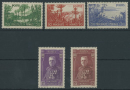 MONACO 138-42 , 1937, Gartenanlagen, Prachtsatz, Mi. 220.- - Other & Unclassified