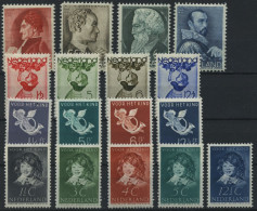 NIEDERLANDE , 1935-37, Mi.Nr. 282-85, 287-90, 297-300, 308-12, Falzrest, 4 Prachtsätze - Sonstige & Ohne Zuordnung