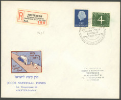 SAMMLUNGEN, LOTS 1959, Frz.-niederländ.-hebräischer Sonderstempel AMSTERDAM CONFERENCE ZIONSTIQUE EUROPEENNE Und Vignett - Sammlungen