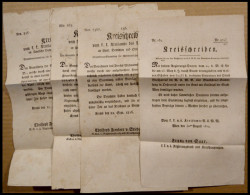 VORPHILATELIE 1816-19, 4 Verschiedene Kreisschreiben, Pracht - ...-1850 Prephilately