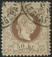 ÖSTERREICH 41II O, 1867, 50 Kr. Braun, Feiner Druck, Pracht, Mi. 200.- - Usados