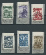 ÖSTERREICH 1918-1938 557-62 BrfStk, 1933, Katholikentag, Sonderstempel, Prachtsatz Auf Briefstücken, Mi. 280.- - Other & Unclassified