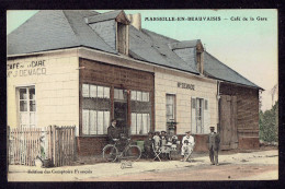 CPA 60 - MARSEILLE EN BEAUVAISIS - CAFE DE LA GARE - Marseille-en-Beauvaisis