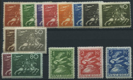 SCHWEDEN 159-73 , 1924, UPU, Falzrest, üblich Gezähnter Prachtsatz, Facit 5500.- Skr. - Used Stamps