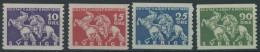 SCHWEDEN 216-19A , 1932, König Gustav II, Dreiseitig Gezähnt, 4 Postfrische Prachtwerte, Mi. 69.- - Andere & Zonder Classificatie