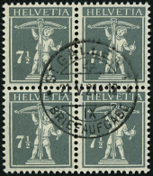 SCHWEIZ BUNDESPOST 138xIII VB O, 1915, 13 C. Dunkelgrauoliv Auf Mattgelblichorange, Type III, Im Zentrisch Gestempelten  - Gebraucht