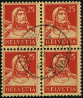 SCHWEIZ BUNDESPOST 168x VB O, 1922, 25 C. Schwarzrosarot Auf Mattgelblichorange, Glatter Gummi, Im Zentrisch Gestempelte - Used Stamps