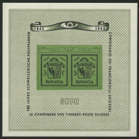 SCHWEIZ BUNDESPOST Bl. 10 , 1943, Block GEPH, Pracht, Mi. 75.- - Autres & Non Classés