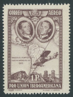 SPANIEN 560b , 1930, 1 Pta. Lilakarmin Ibero-Amerikanische Ausstellung II, Falzrest, Pracht - Sonstige & Ohne Zuordnung