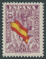 SPANIEN 762 , 1937, 4 Pta. Soldat Mit Fahne, Postfrisch, Pracht, Mi. 150.- - Otros & Sin Clasificación