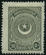 TÜRKEI 823 , 1923, 50 Pia. Grau, Falzreste, üblich Gezähnt Pracht - Altri & Non Classificati