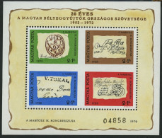 UNGARN Bl. 88I , 1972, Block Tag Der Briefmarke Ohne Mittelzähnung, Pracht, Mi. 250.- - Otros & Sin Clasificación