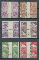 ALGERIEN VB , 1926, Mi.Nr. 39,40,45,47,49/50 Je Im Zwischensteg-Viererblock Mit Millesimes Nr. 6, Postfrisch, Pracht - Argelia (1962-...)