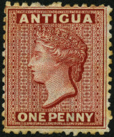 ANTIGUA 4aA , 1872, 1 P. Karmin, Wz. CC, Feinst, Mi. 160.- - 1858-1960 Colonia Británica