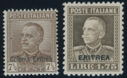 ITALIENISCH-ERITREA 139/40 , 1928/9, König Viktor Emanuel III, Postfrisch, 2 Prachtwerte - Erythrée