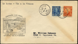 KANADA 118,147 BRIEF, 19.11.1936, Erstflug LA LOCHE-ILE A LA GROSSE (Teiletappe), Brief Feinst, Müller 286a - First Flight Covers