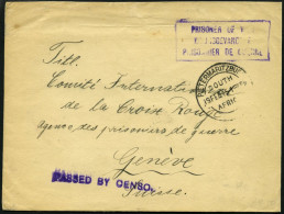 SÜDAFRIKA AB 1910 1915, Kriegsfangenenbrief Aus PIETERSMARITZBURG Mit Violettem Dreisprachigen R3 Prisoner Of War Und Vi - Brieven En Documenten