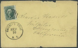 USA 10 BRIEF, Scott 35, 1861, 10 C. Grün Washington, Prachtstück Auf Brief (Öffnungsmängel) Mit Nebenstempel WHITNEY`S P - Andere & Zonder Classificatie