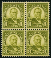 USA 270 VB , , Scott 560, 1923, 8 C. Grant Im Viererblock, Das Untere Paar Postfrisch, Pracht - Nuevos