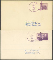 SAMMUNGEN, LOTS 1933/4, 2 Belege Mit Verschiedenen ANCHOR-Ankerstempeln (große Und Kleine Form), Pracht - Collections