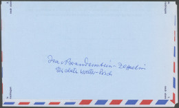 ZEPPELINPOST 1980, Autogramm Von Isa Von Brandenstein-Zeppelin (Enkelin Von Graf Zeppelin) Auf Sonder-Aerogramm Der Auss - Posta Aerea & Zeppelin