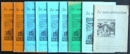 PHIL. LITERATUR De Aero Philatelist, 9 Verschiedene Hefte Aus 1969-1975, Arge De Vliegende Hollander, Mit Vielen Abbildu - Philatelie Und Postgeschichte