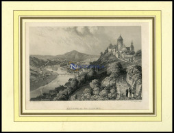 ALTENA An Der LENNE, Gesamtansicht, Stahlstich Von Schlickum/Winkles Um 1880 - Prints & Engravings