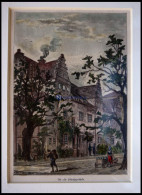 BERLIN: Die Alte Schloßapotheke, Kolorierter Holzstich Um 1880 - Prenten & Gravure