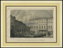 BERLIN: Palais Des Prinzen Von Preußen, Stahlstich Von Loeillot/Finden Um 1833 - Prenten & Gravure