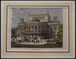 BERLIN: Das Victoriatheater, Kolorierter Holzstich Um 1880 - Estampes & Gravures