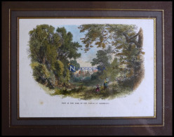DARMSTADT: Partie Aus Dem Schloßpark, Kolorierter Holzstich Von Püttner Um 1880 - Prenten & Gravure