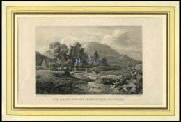 Bei GOSLAR: Die Klause Und Der Rammelsberg, Stahlstich Von Richter/Macclatchie Um 1840 - Prenten & Gravure