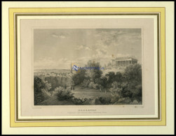 HAMBURG-HARBURG, Gesamtansicht Vom Pavillon Beim Schwarzen Berge, Stahlstich Von Lill/Wagner Um 1840 - Prints & Engravings
