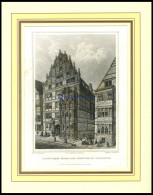 HANNOVER: Leibnitzens Ehemalige Wohnung, Stahlstich Von Osterwald/Willmann, 1840 - Prenten & Gravure