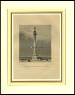 HANNOVER: Das Waterloo Monument, Stahlstich Von Osterwald/Payne, 1840 - Prenten & Gravure