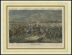 OELPER: Das Treffen Bei Oelper, Kolorierter Holzstich Aus Vaterländische Geschichten Von Görges 1843/4 - Estampas & Grabados