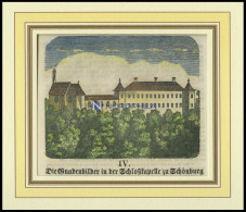 SCHÖNBURG/NIEDERBAYERN: Die Schloßkapelle,kolorierter Holzstich A.d.Sulzb. Kalender Von 1868 - Prints & Engravings