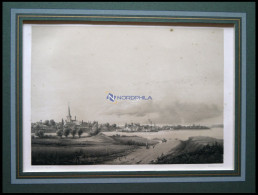 NYBORG (Nyborg), Gesamtansicht, Lithographie Mit Tonplatte Von Alexander Nay Nach Wilhelm Petersen Bei Emil Baerentzen,  - Lithografieën