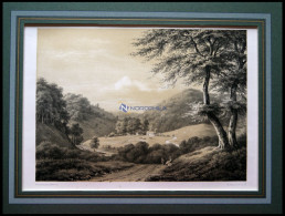VEJLE: Greisdalen, Getönte Lithographie Von Hellesen/Baerentzen 1856 - Lithografieën
