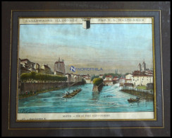 METZ, Gesamtansicht, Kolorierter Holzstich Aus Malte-Brun Um 1880 - Lithografieën