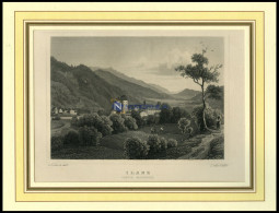 ILANZ/GRAUBÜNDEN, Gesamtansicht, Stahlstich Von Rohbock/Oeder Um 1840 - Lithographies