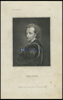 Van Dyck, Stahlstich Von B.I. Um 1840 - Litografía