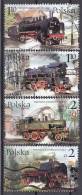 POLAND 3997-4000,used,trains - Gebruikt