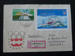 Jeux Olympiques Innsbruck 1976 Olympic Games Lettre Recommandée Registered Cover Einschreiben Brief Bautzen DDR Ref 202 - Winter 1976: Innsbruck