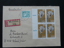 Chimie Chemistry Otto Schott Lettre Recommandée Registered Cover Einschreiben Brief Schirgiswalde DDR Ref 213 - Chimie