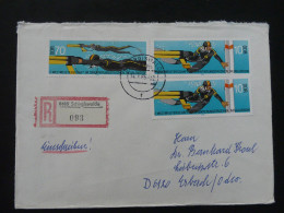 Plongée Diving Lettre Recommandée Registered Cover Einschreiben Brief Schirgiswalde DDR Ref 255 - Tauchen