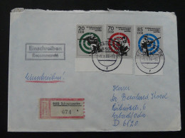 Tir Shooting Lettre Recommandée Registered Cover Einschreiben Brief Schirgiswalde DDR Ref 265 - Schieten (Wapens)