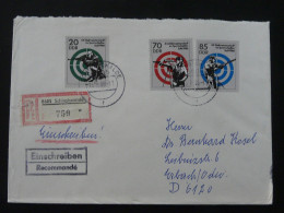 Tir Shooting Lettre Recommandée Registered Cover Einschreiben Brief Schirgiswalde DDR Ref 266 - Waffenschiessen