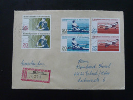Aviron Rowing Athletics Lettre Recommandée Registered Cover Einschreiben Brief Sebnitz DDR 1968 Ref 392 - Aviron