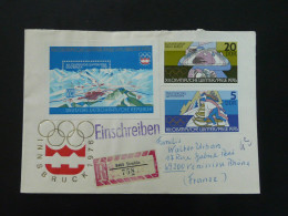 Jeux Olympiques Innsbruck Olympic Games Lettre Recommandée Registered Cover Einschreiben Brief Strehla DDR 1976 Ref 527 - Hiver 1976: Innsbruck